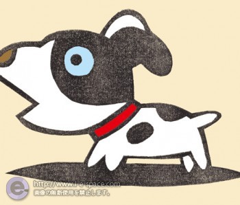 犬の版画　ポチ
